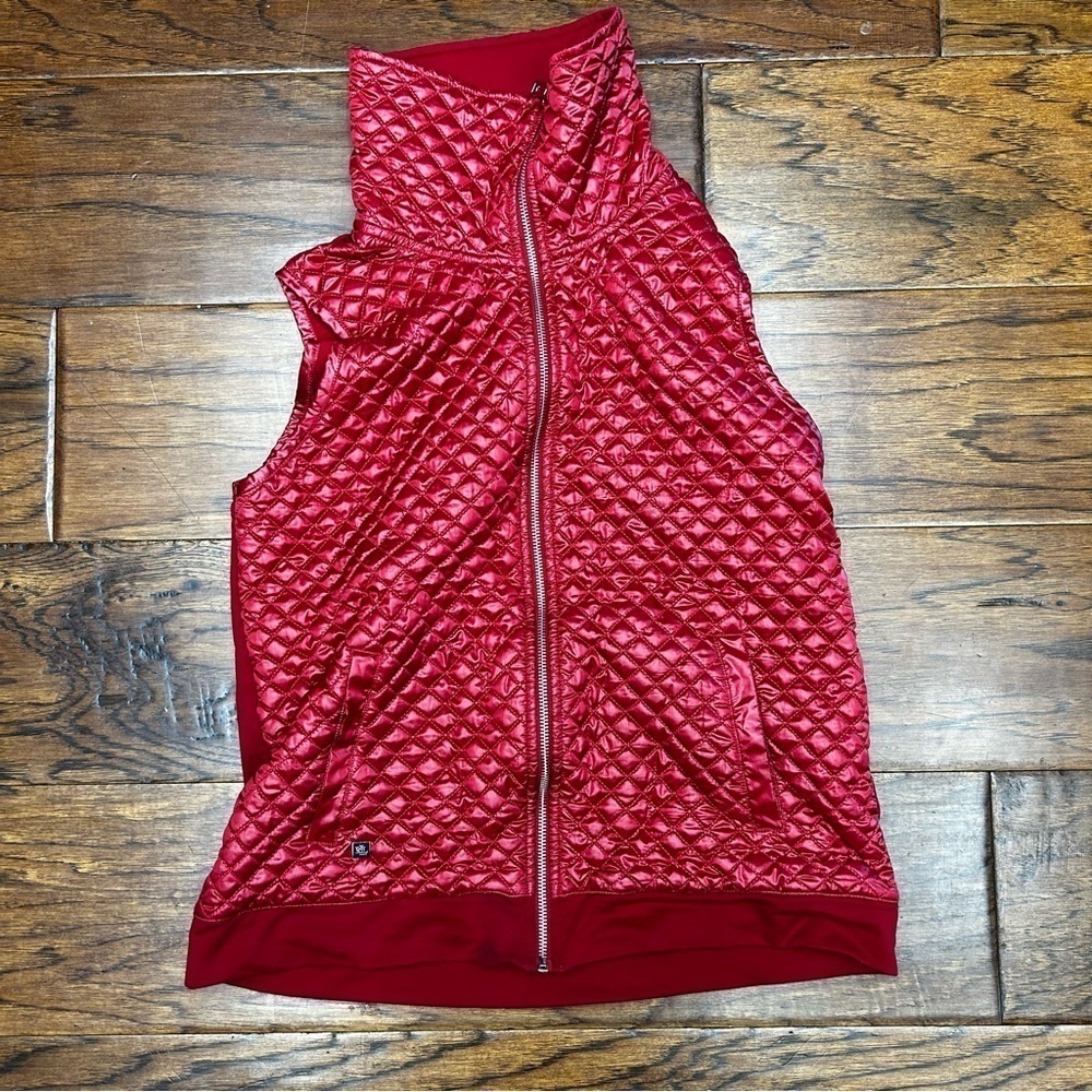 Lauren ralph lauren red quilted vest
